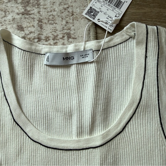 Mango Cream Ribbed Tank Top - Picture 3 of 5